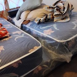 Two Mattresses with Floral Pattern