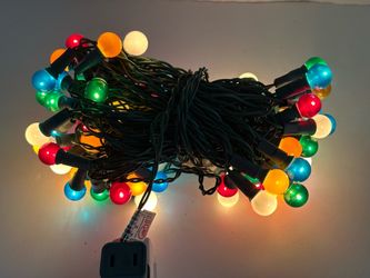 Loose Set UL Decorative Lighting String – 73 LED Yellow, Green, Red, Blue & White Globe Lights