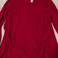 Talbots Red Size Large Petite Long Sleeve Top