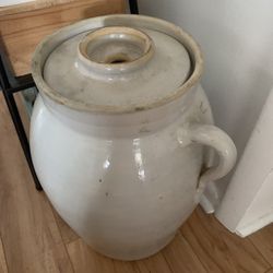Vintage Crock With Lid