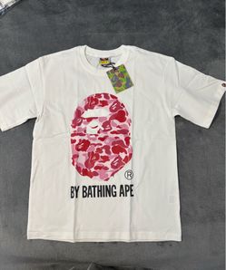 White and pink color way Bape T shirt size Small