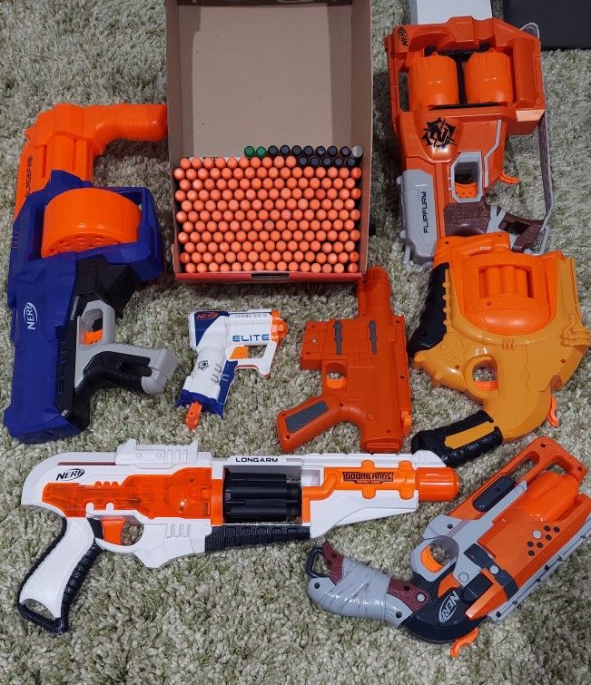 Nerf Guns In A Bundle + BoomCo + Lasertech 