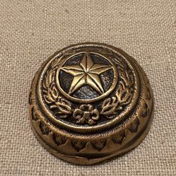 Vintage Bronze TEXAS STAR Paperweight home house decorations decor