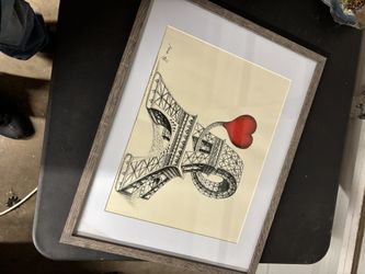 Framed hand drawn arts from Paris