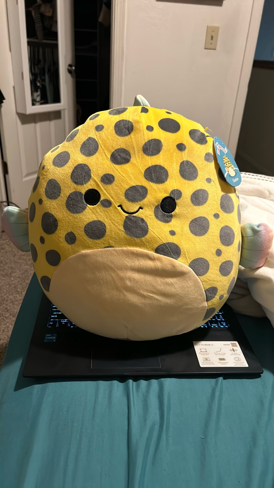 Squishmallow Dayton The Puffer Fish Plush 16 Inches Tall Rare