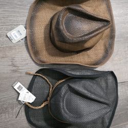 Straw Cowboy Hats - Adjustable