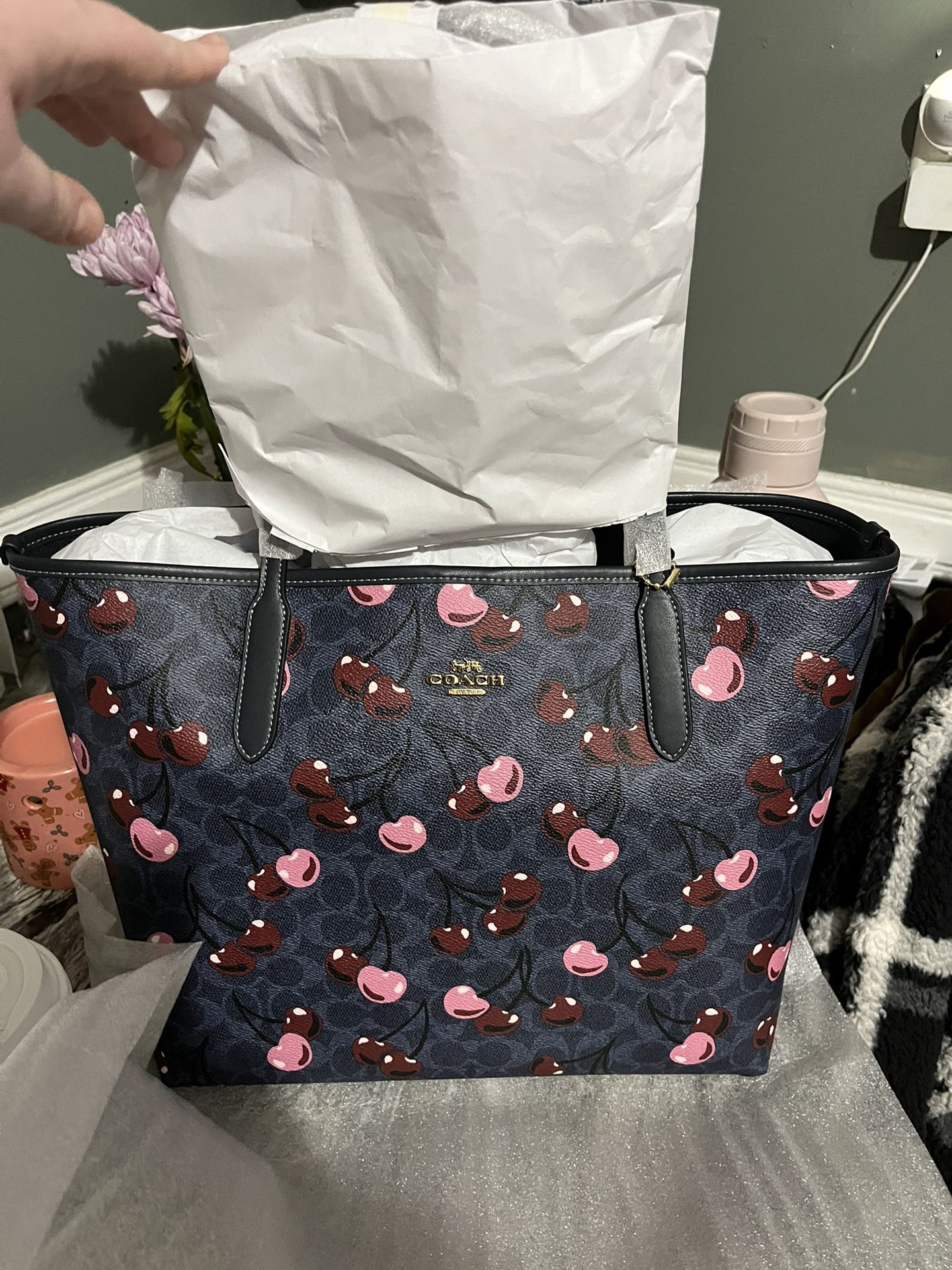 Cherry Coach Tote