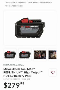 Milwaukee Batteries and Charger