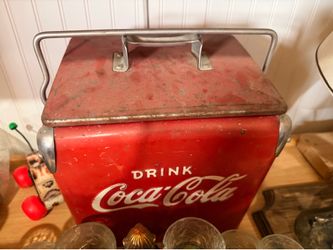 original vintage 1950s Coca-Cola metal picnic cooler