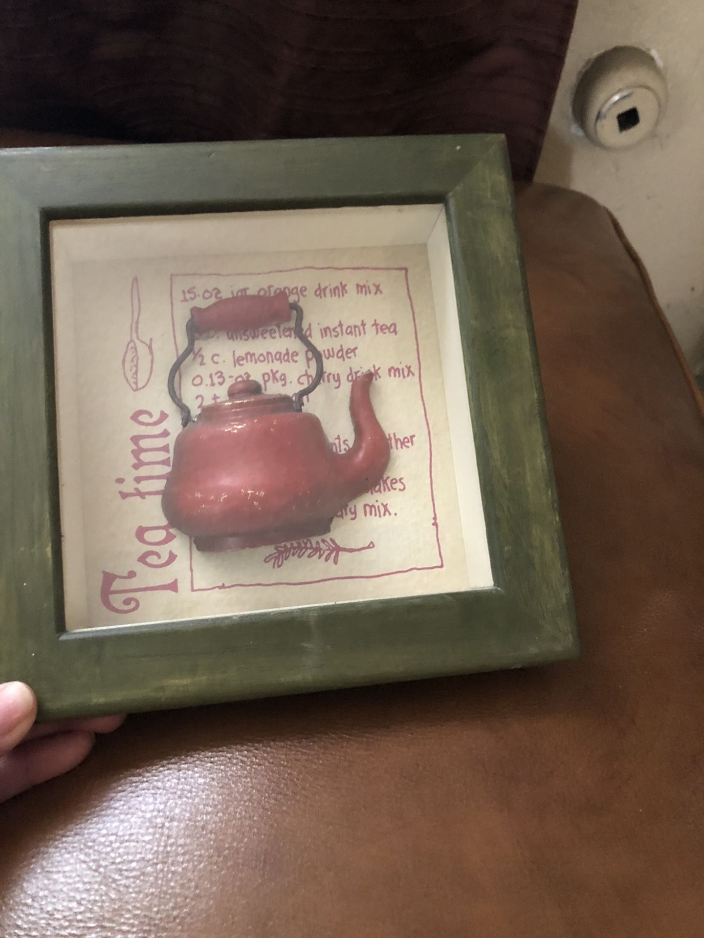 The Arister Group Tea Pot glassed shadow box picture