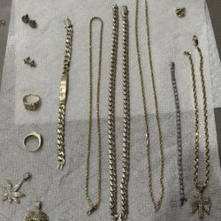 Gold And Diamond  Chains And Bracelets 