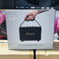 Marshall (Kilburn II) Classic Premium Portable Bluetooth Speaker ≠ Stereo Sound, 20+ Hour Battery,  Water-Resistant
