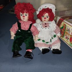 Raggedy Ann & Andy Christmas Dolls