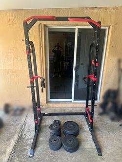 Power cage squat rack