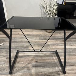 Black Glass Desk