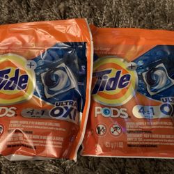 Tide Ultra Oxi Laundry Pods 12 Count Each Lot Of 2