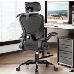 Office Chair, Ergonomic Office Chair with 3D Lumbar Support 3D Headrest, Comfy High Back Home Office Desk Chairs, Breathable Mesh Computer Chair with 