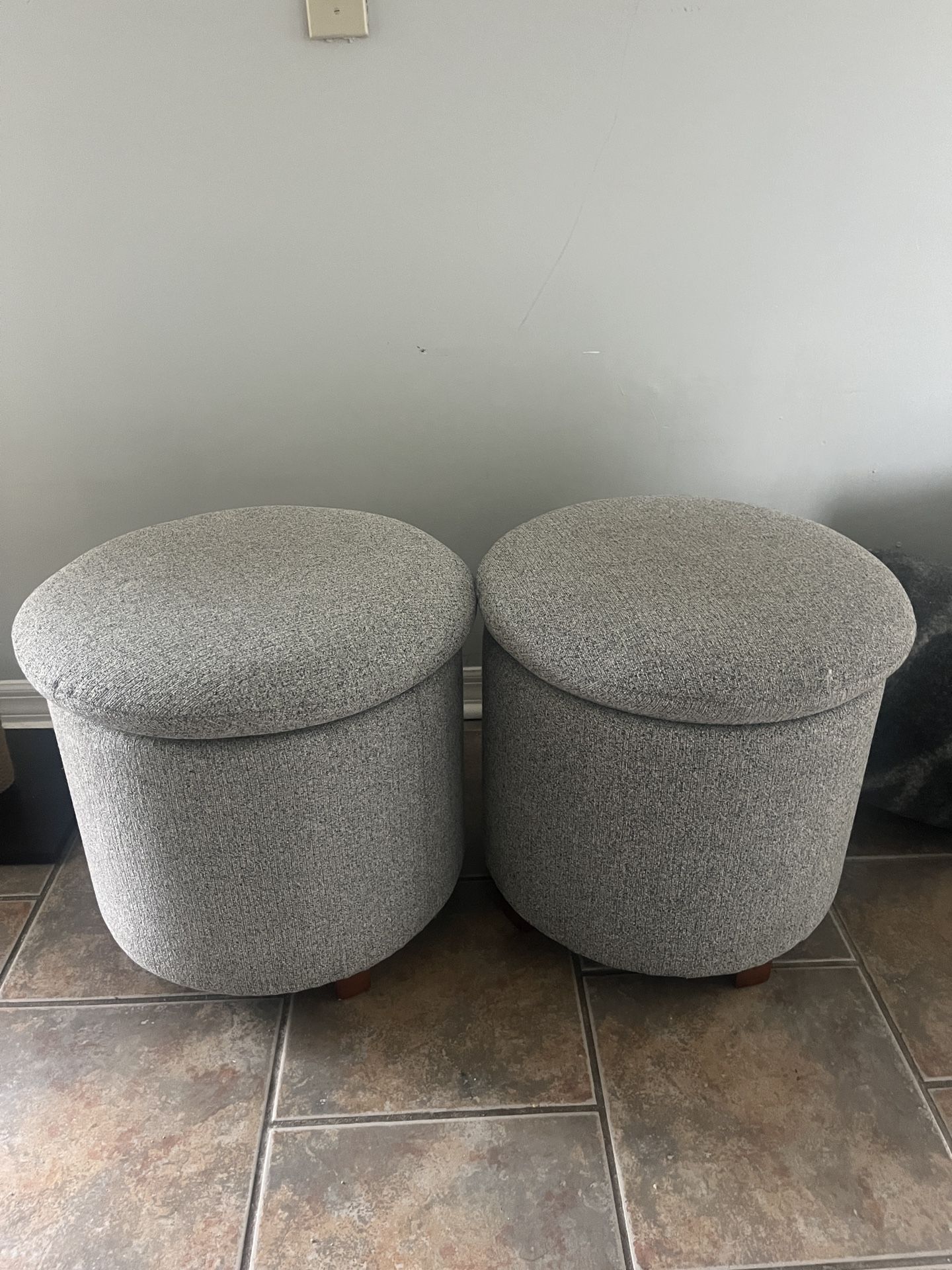 Two Stools For Seating And Storage *MOVING SALE, EVERYTHING MUST GO*
