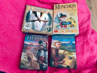 Title: Board Game Lot (4 Games) – Cartographers, Cartographers Heroes, Munchkin, Monster Expedition