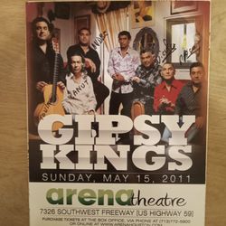 Autographed Gipsy Kings Concert Poster 13x16