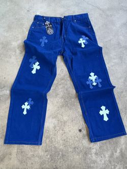 Blue Chrome Hearts Jeans
