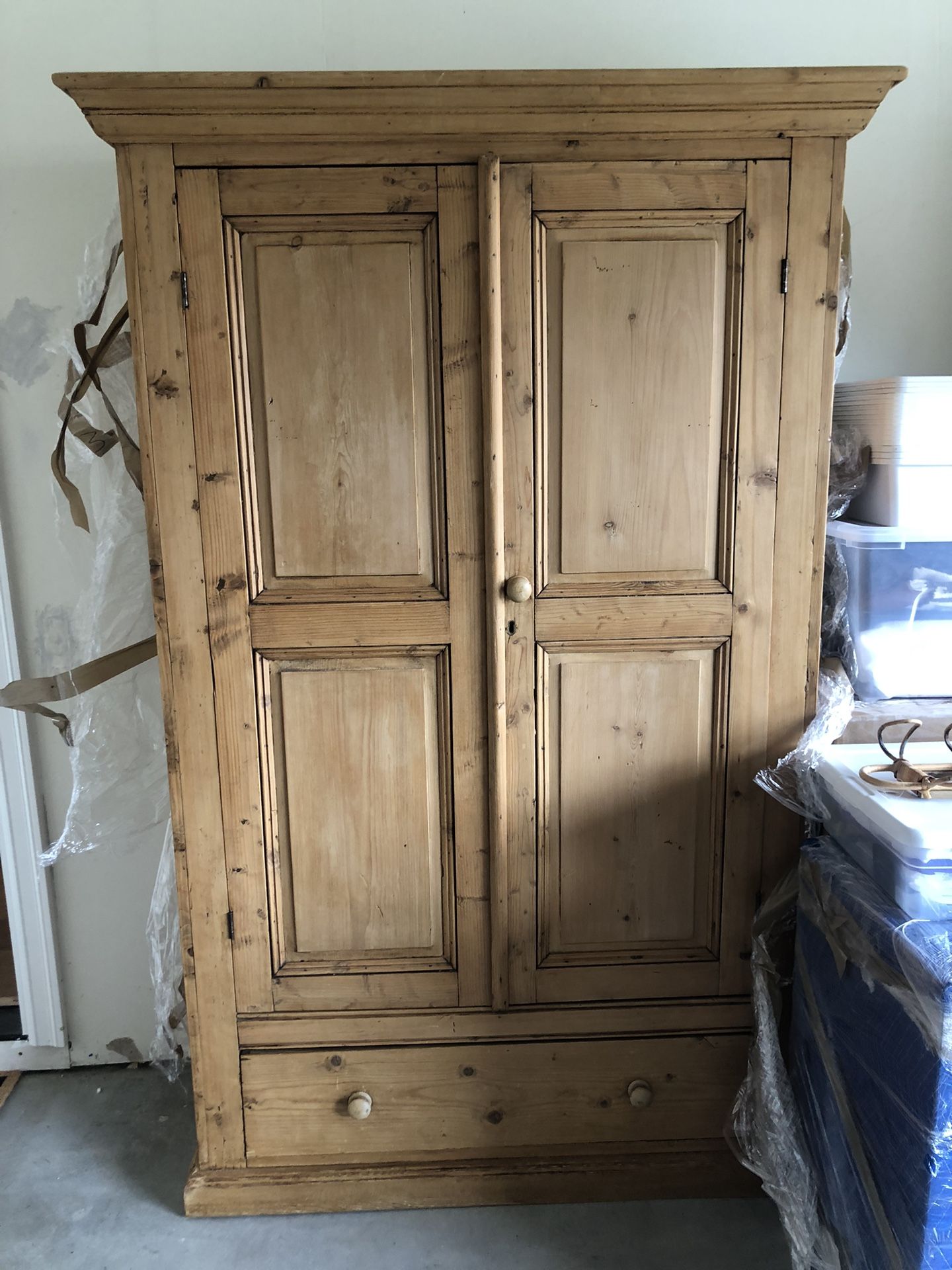 Wooden Vintage Armoire  - Pending Pick Up 