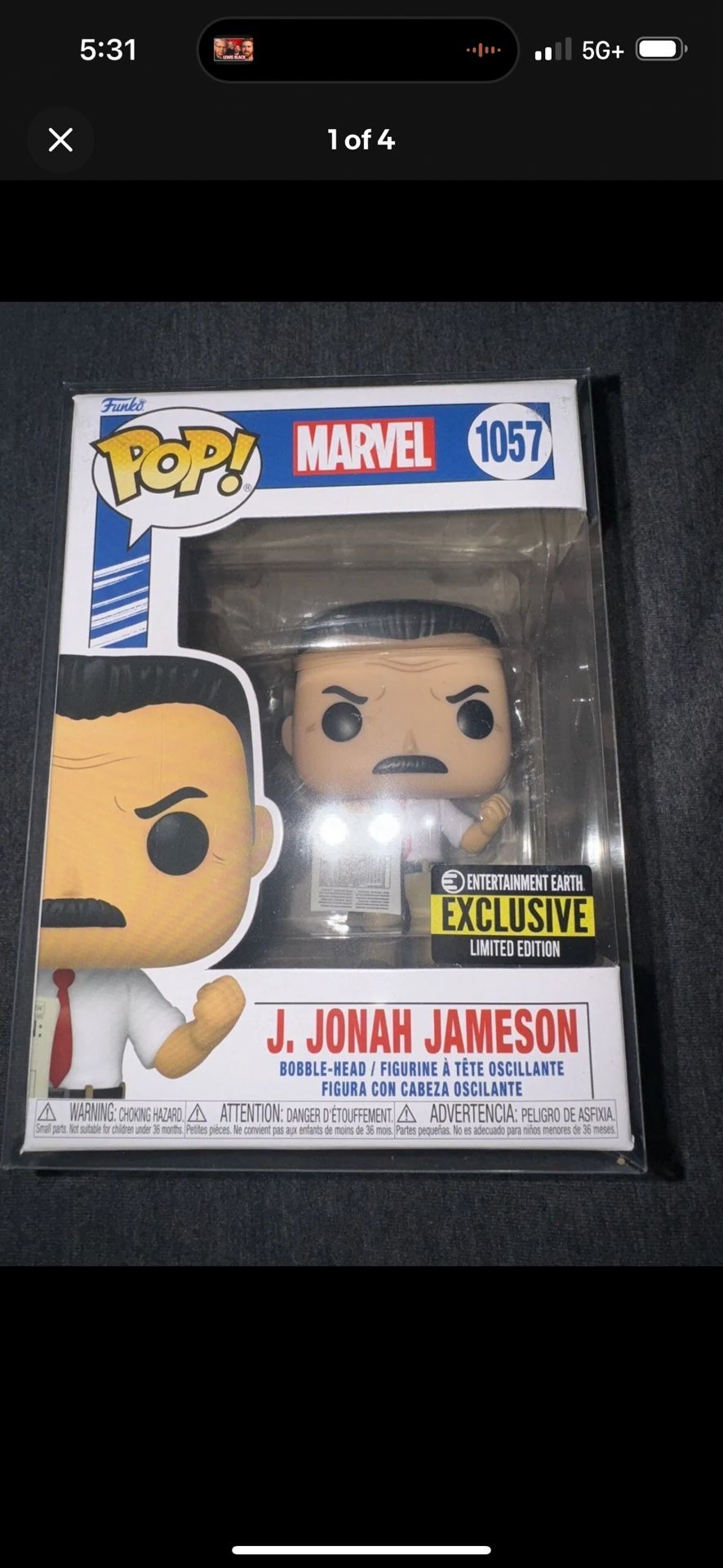 Funko Pop! Vinyl: Marvel - J. Jonah Jameson - Entertainment Earth w/ Protector