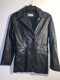 Guess USA Black Leather Jacket