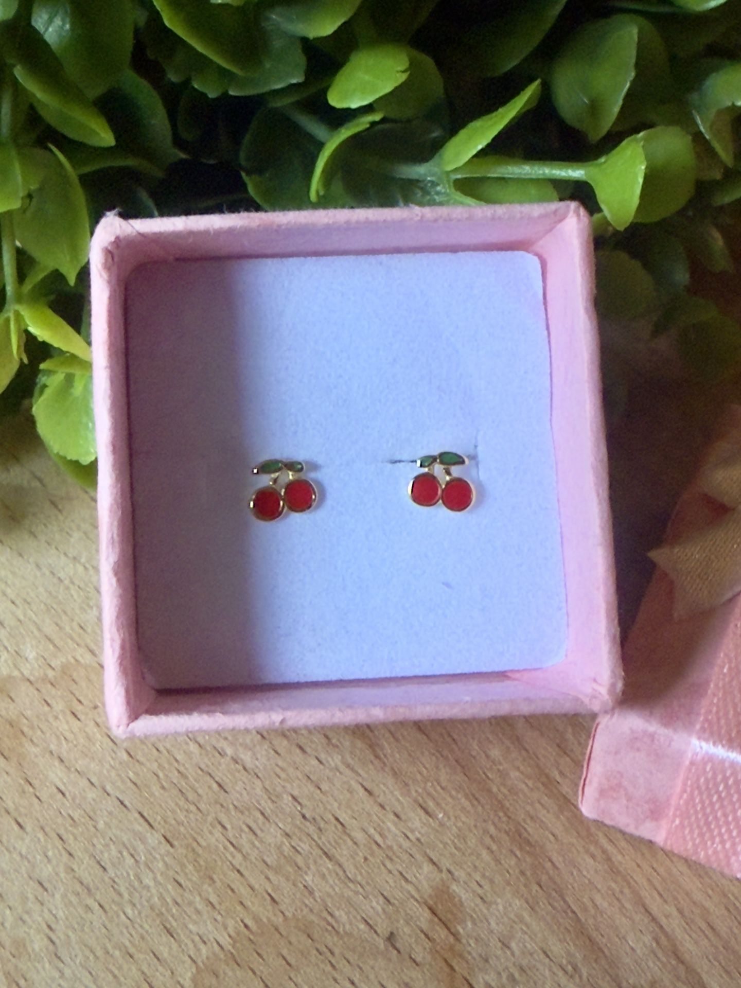 Cherry 🍒 Stud Earrings Sterling Silver 925