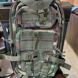 Green camouflage backpack New