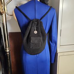 Sak Black Crochet Backpack