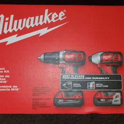Milwaukee M18 Drill Driver Impact Driver Combo