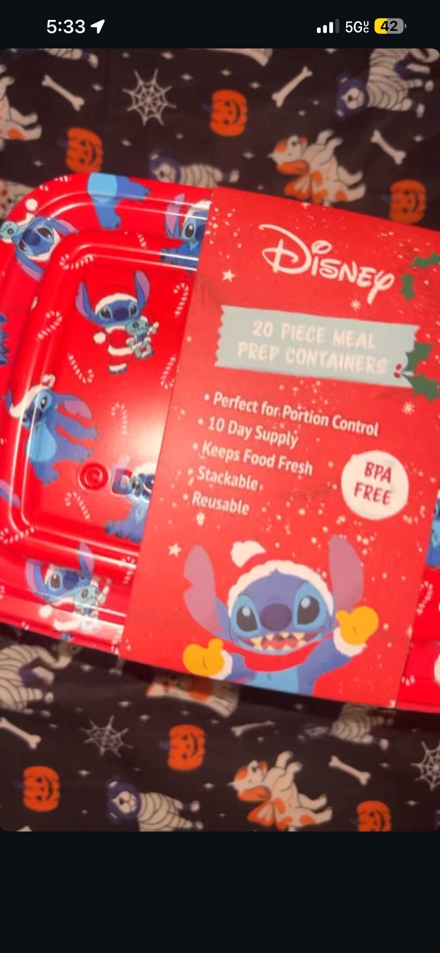 Stitch Christmas Lunch Trays