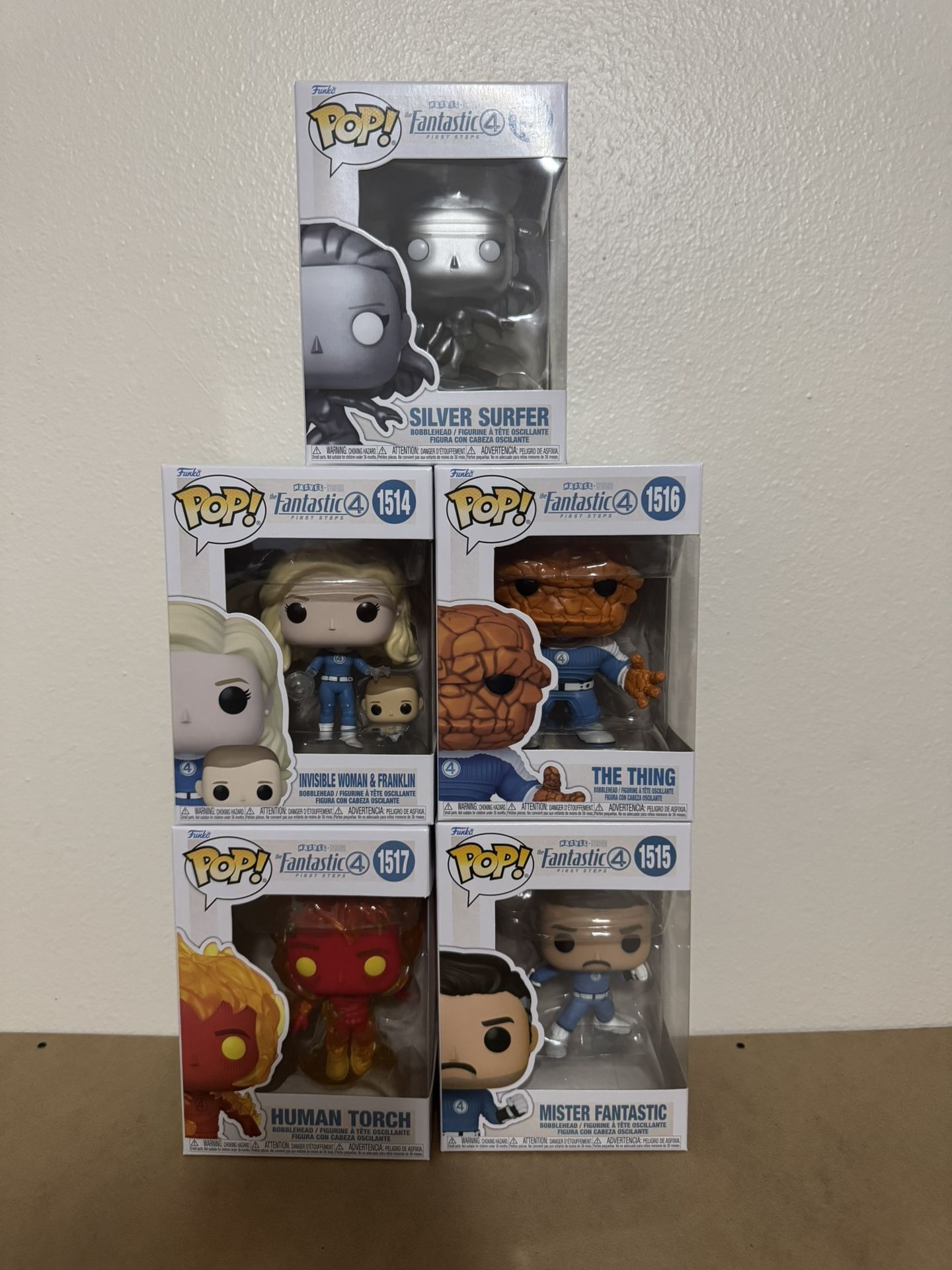 Funko Pop! The Fantastic Four: First Steps Bundle Pack of 5 Funkos!