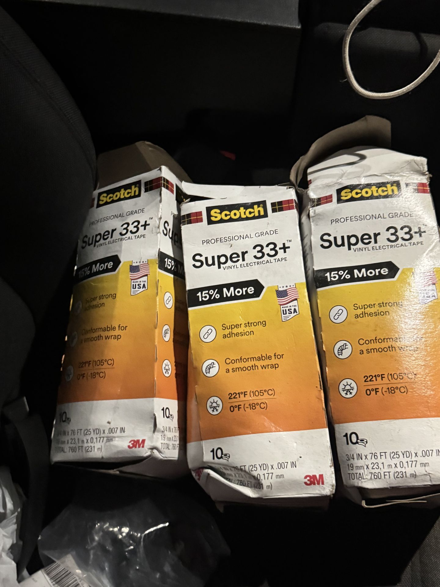 3M Scotch SUPER 33+ Vinyl Electrical Tape 3/4"X 76, 10- Pack, NEW