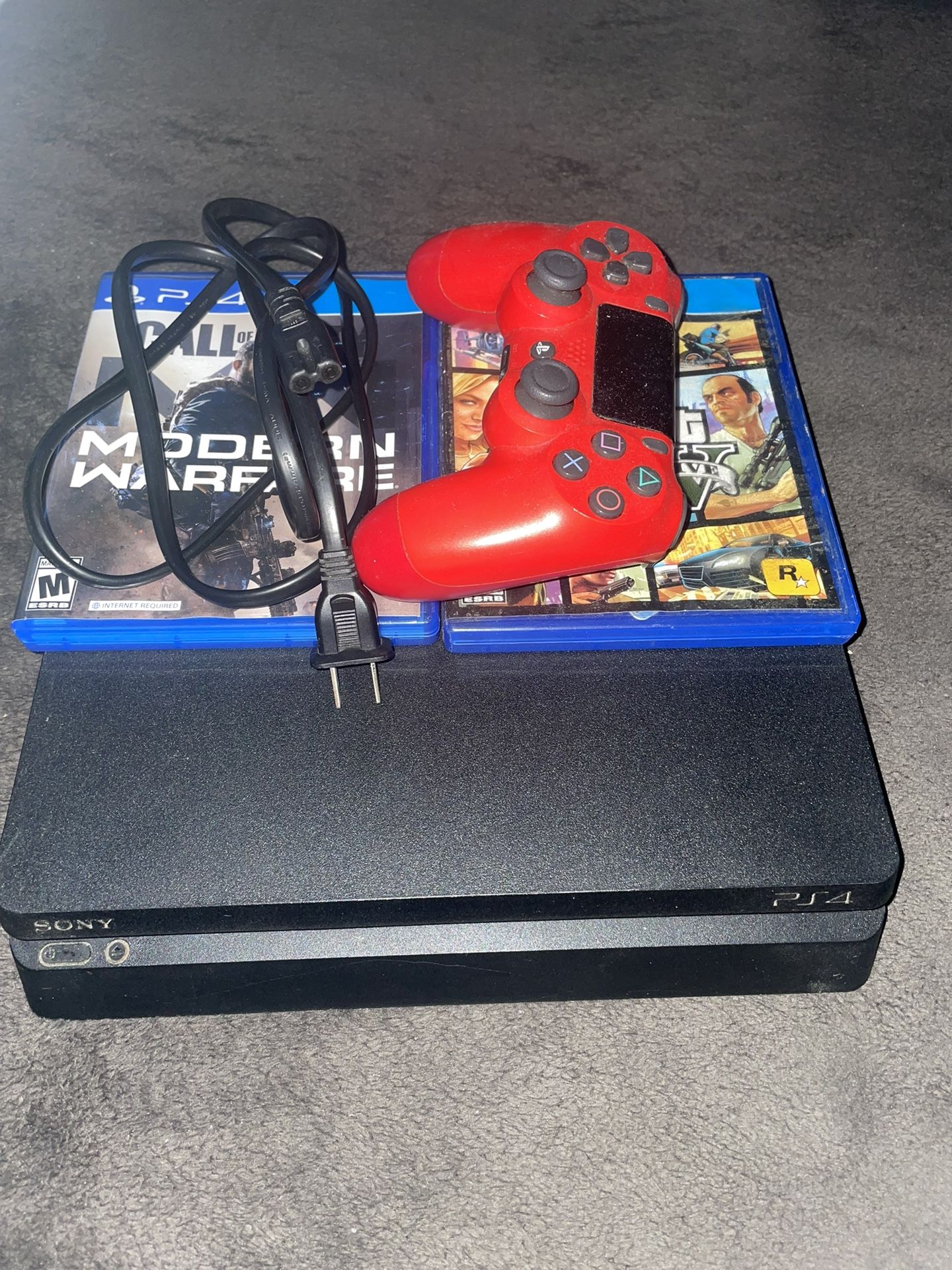 PS4 With Controller And Games