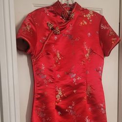 CHEONGSAM Red Chinese DRESS