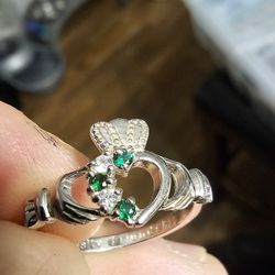 Claddagh Ring Stone Set Heart. Price Is Not Negotiable 