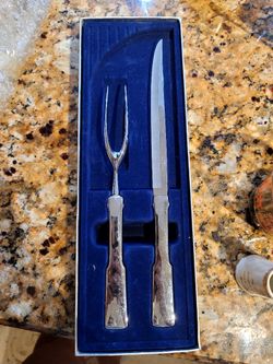 Vintage Towle Silversmiths Stainless Steel Carving Set
