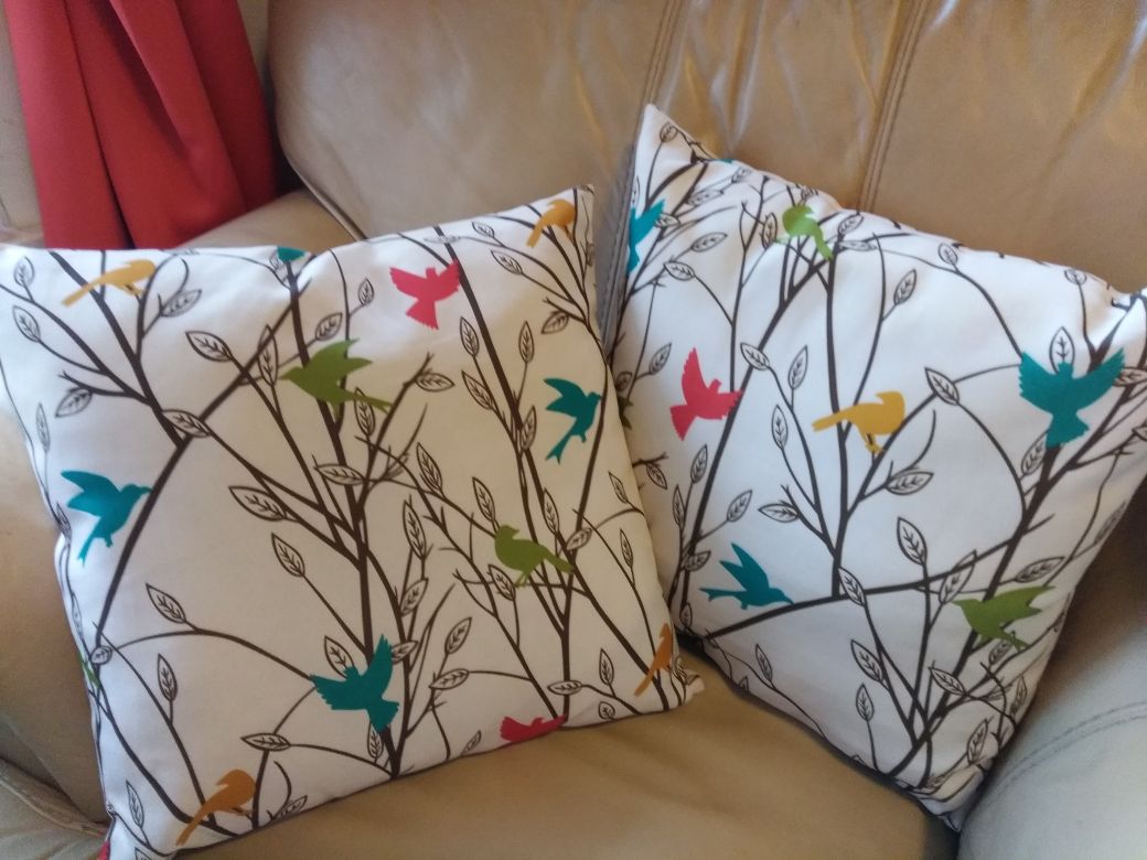 2 decorative pillows