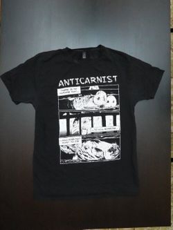 Anticarnist T Shirt Comic Vegan Sz M Mens Unisex Vegetarian