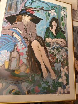 Jean Basha Signed Lithograph Framed Print