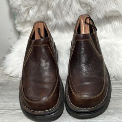 BORN Men's Brown Leather Casual Loafers Slip On Shoes Size 8.5 M 