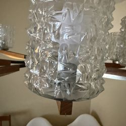 Mid-century glass German chandelier