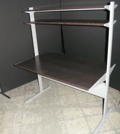 IKEA Wood And Metal Workstation Desk 