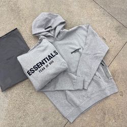 Grey essentials hoodie