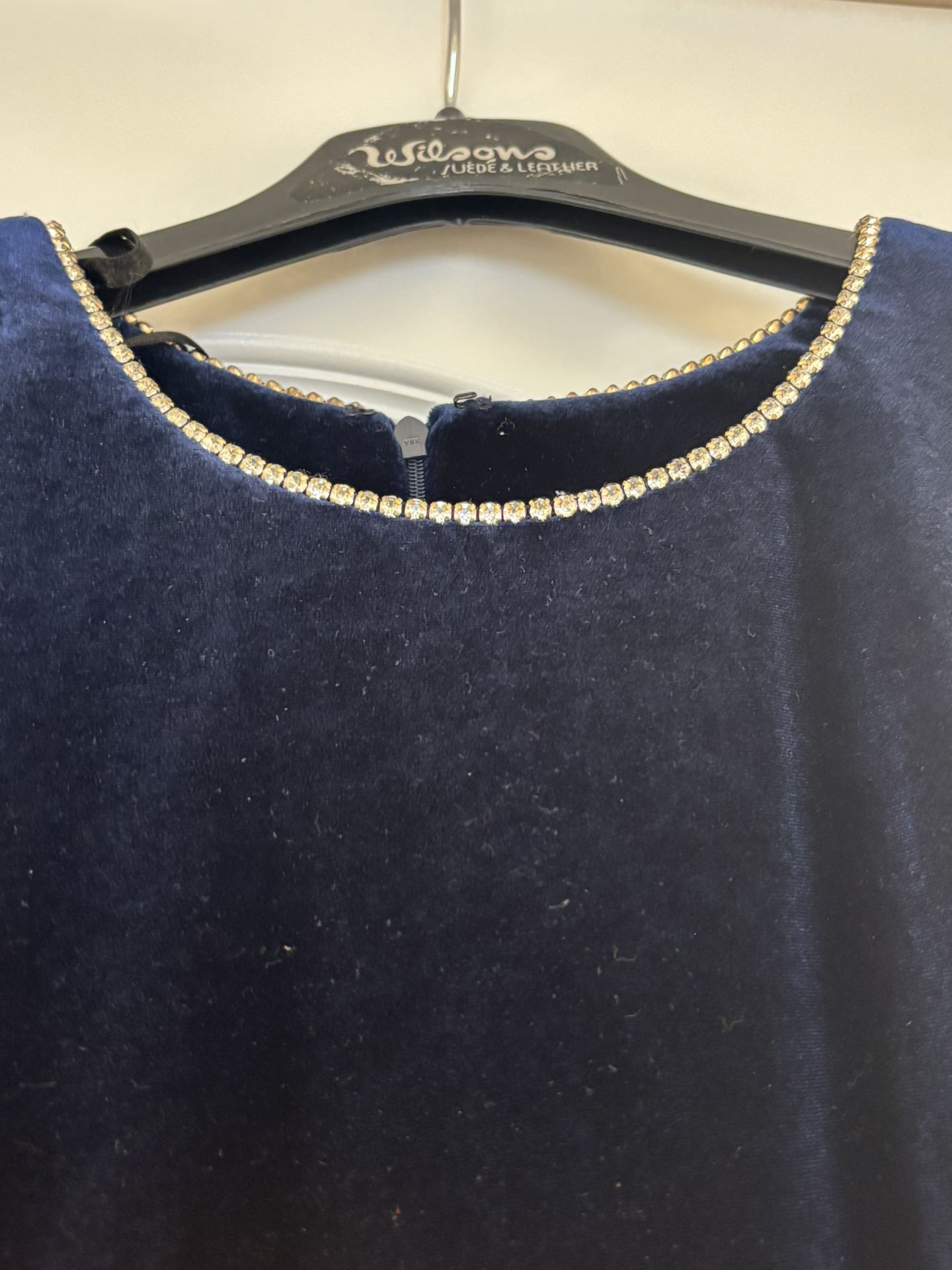 Velvet Navy Blue Elegant Dress