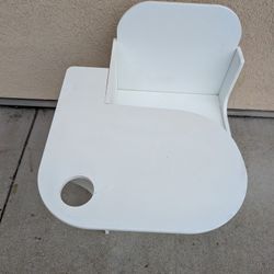 White Wooden Kids Activity Chair Desk with Storage 