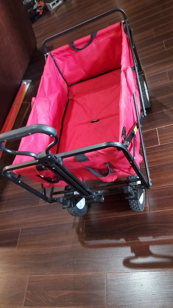 Outdoor Camping Folding Camp Car Supermarket Shopping Pet Luggage Trolley