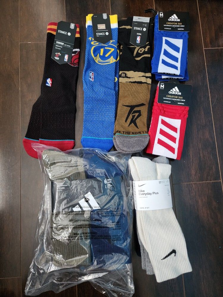 Brand New Socks - Size Medium and Large (Nike, Stance, Adidas)